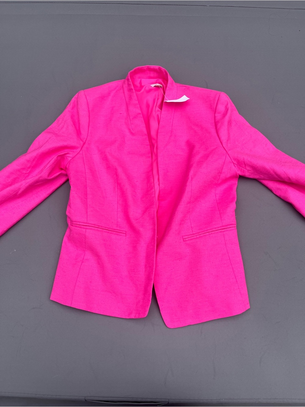 J. Crew Vibrant Fuchsia Open-Front Blazer